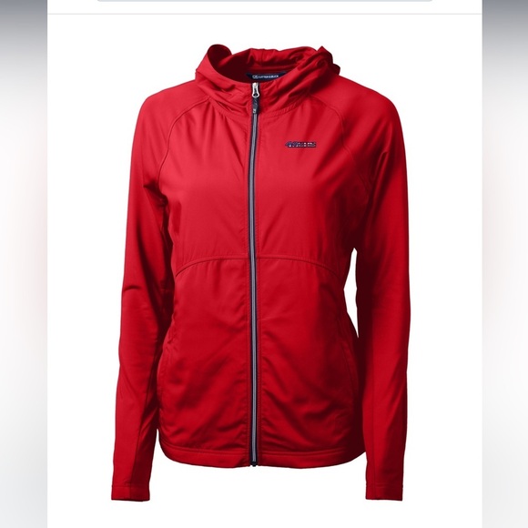 New 49ers Americana Cutter & Buck Adapt Eco Knit Hybrid Recycled Full Zip Jacket - Picture 1 of 3